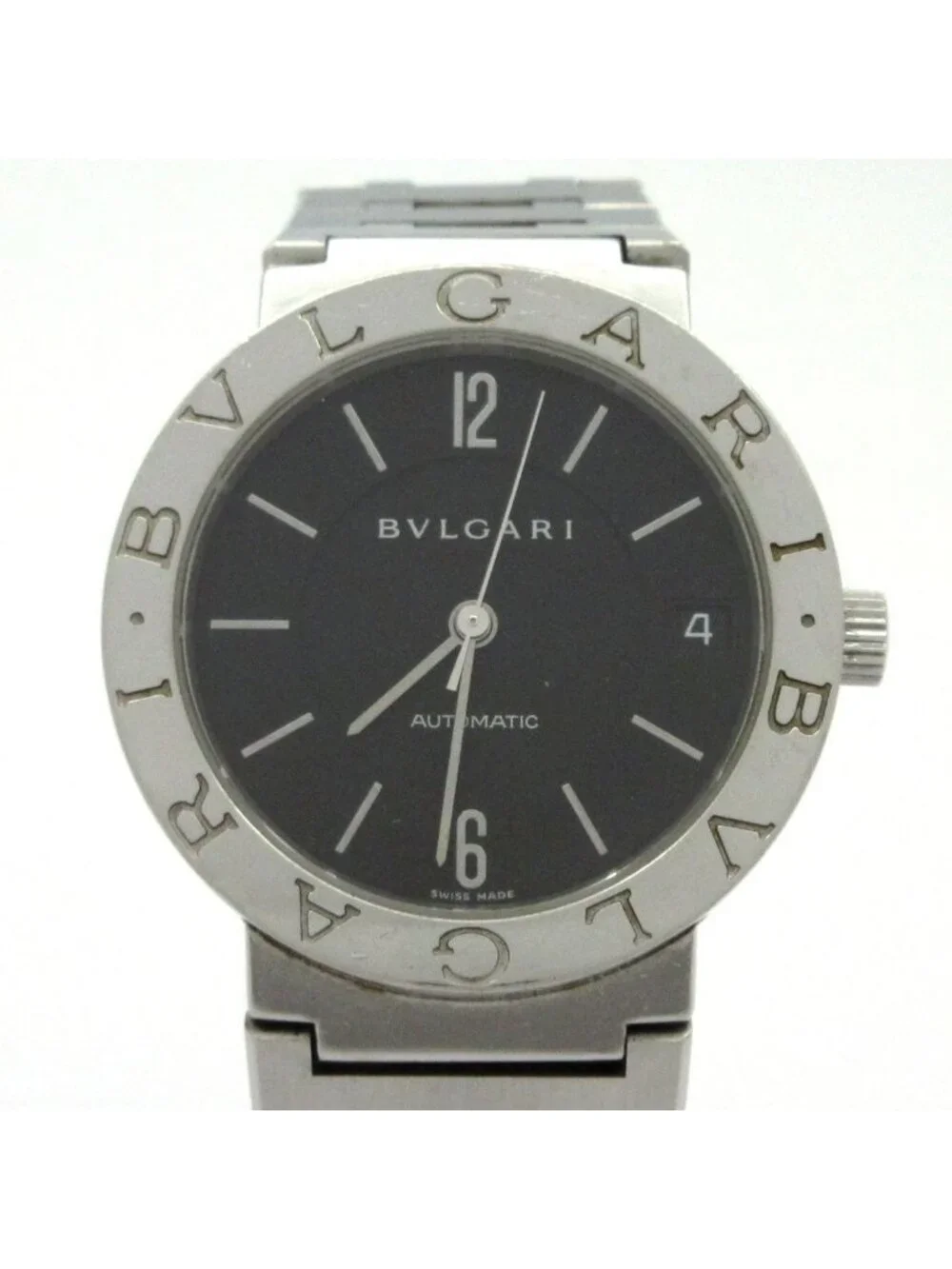 Bvlgari Watch Black Silver